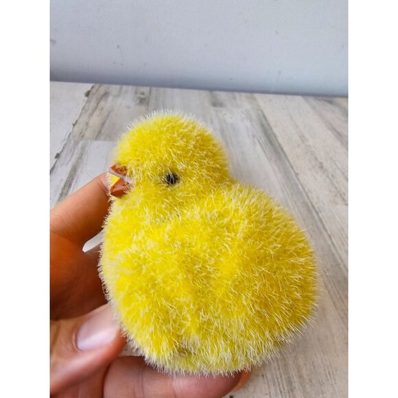 Vintage chick carrot eggs glitter flower spring Easter decor set - Picture 6 of 9